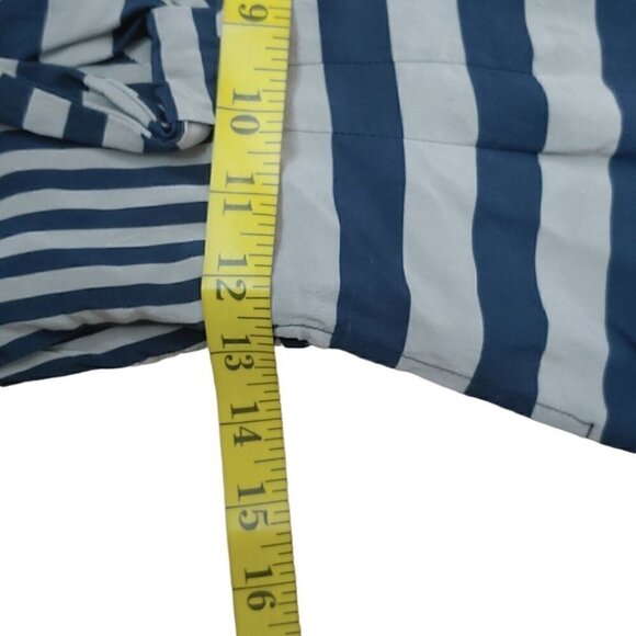 BCBGMAXAZRIA 100% silk stripes navy and taupe mini dress - Picture 6 of 11